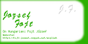 jozsef fojt business card